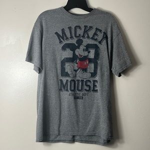 Disney Men’s Grey Short sleeves ”Mickey”Graphic T-shirt Size L